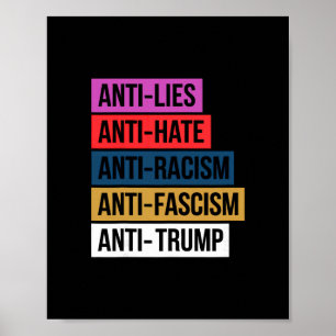 Anti-Hatare Lögner Rasism Fascism Motstånd Protest Poster