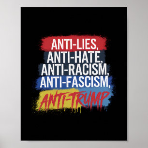 Anti-Hatare Lögner Rasism Fascism Motstånd Protest Poster