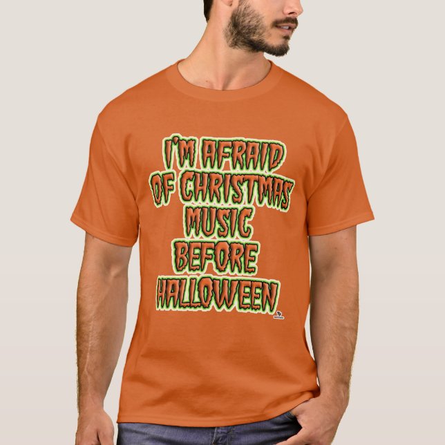 Anti-Helgdag Music Före Halloween T Shirt (Framsida)