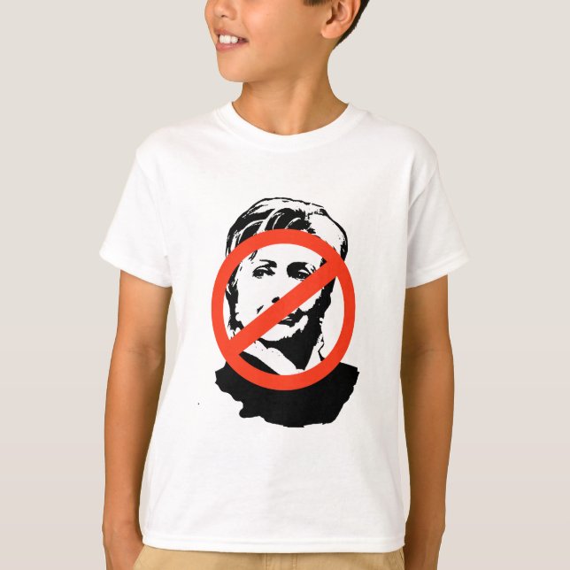 ANTI-HILLARY: ANTI-Hillary Clinton T Shirt (Framsida)