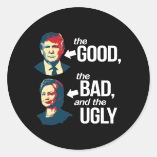 Anti-Hillary - Bran, de dåliga och de uggla - - Runt Klistermärke