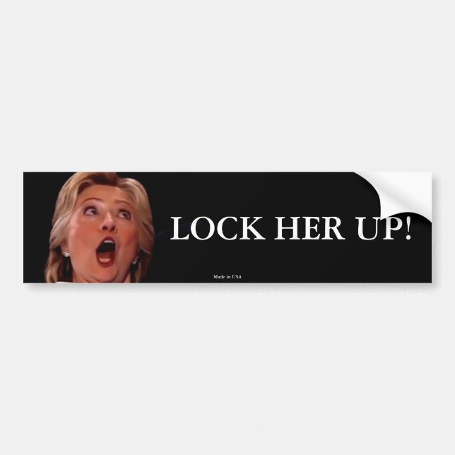 Anti-Hillary Clinton - låsa henne upp bildekal (Framsidan)
