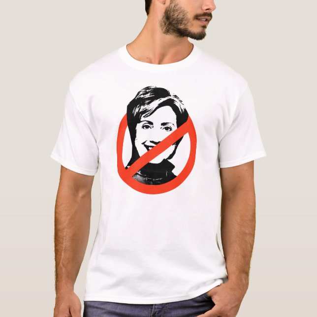Anti-Hillary Clinton T-tröja T-shirt (Framsida)