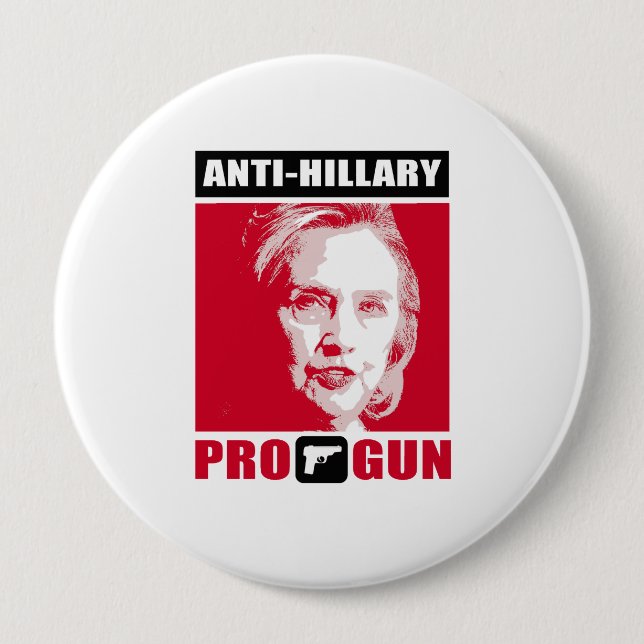 Anti-Hillary och Pro-Vapen - - Anti-Hillary - Knapp (Framsida)