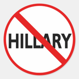 Anti Hillary Runt Klistermärke
