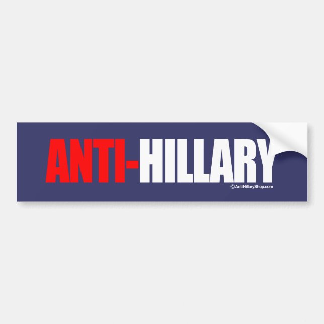ANTI-HILLARY SÄTTA EN KLOCKA PÅ - Anti-Hillary - Bildekal (Framsidan)