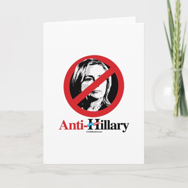 Anti-Hillary symbol Kort (Framsida)