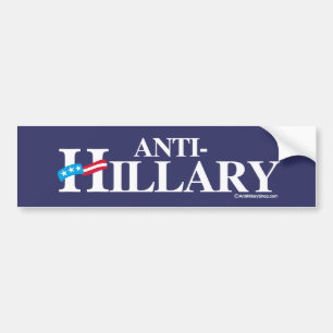 ANTI--HILLARYbaner - Anti-Hillary - vit - .png Bildekal