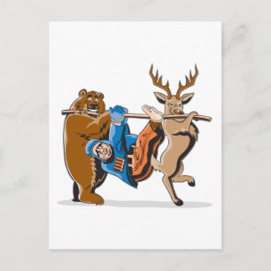 Anti Hunting Animal Revenge Vykort