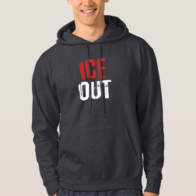 Anti ICE Out Political Activism Protest Hoodie (Framsida)