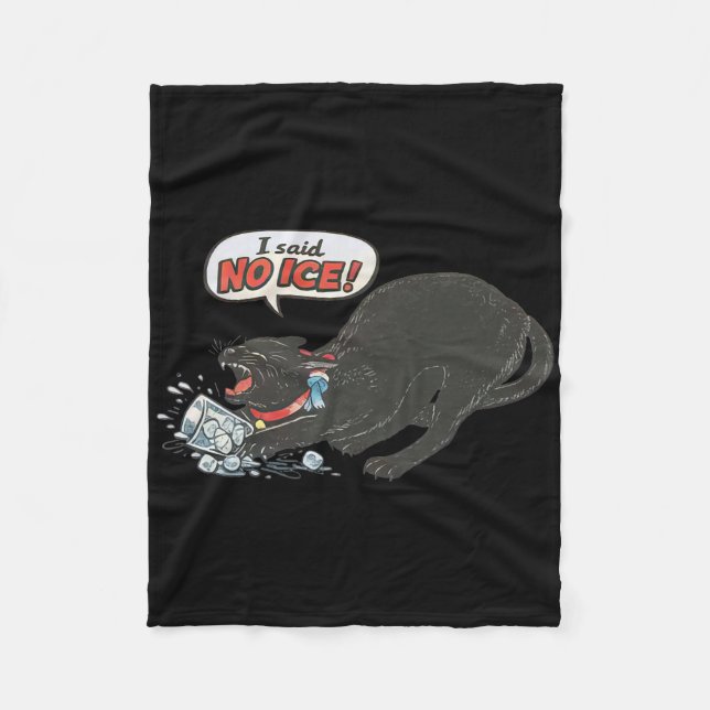 Anti Ice Pro Immigration Funny Cat Political  Fleecefilt (Framsidan)