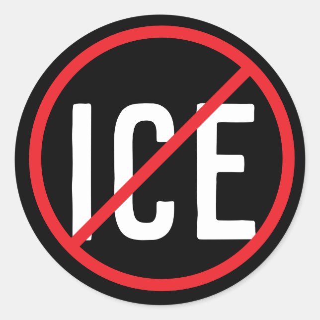 Anti ICE Runt Klistermärke (Framsida)