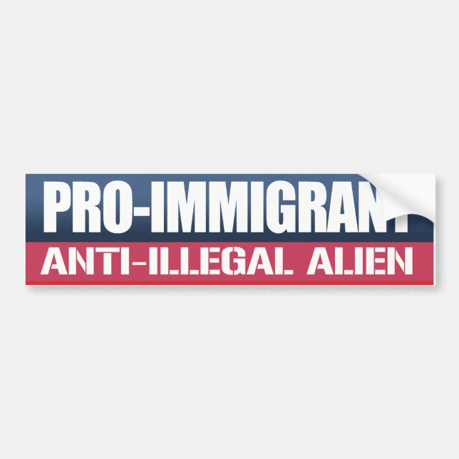 Anti-Illegal utlänning för invandrare - Konservati Bildekal (Framsidan)