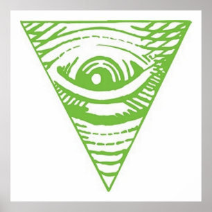 Anti Illuminati affisch inverterad pyramid