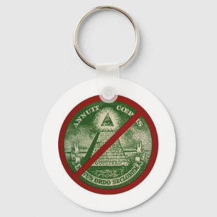 Anti Illuminati keychain Nyckelring