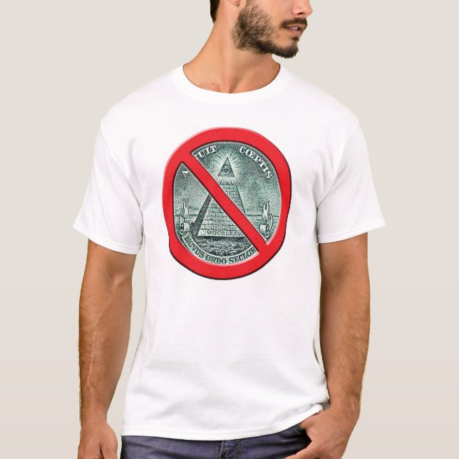 Anti - Illuminati T skjorta Tee (Framsida)
