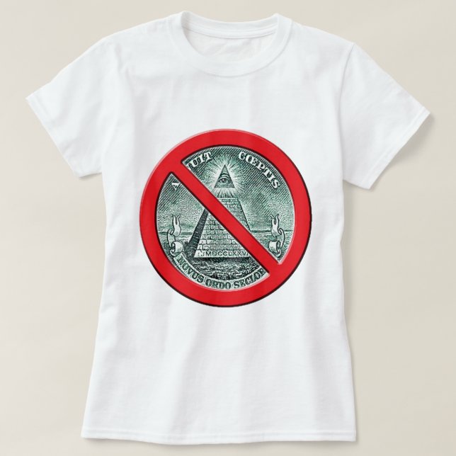 Anti Illuminati T skjorta Tröja (Design framsida)