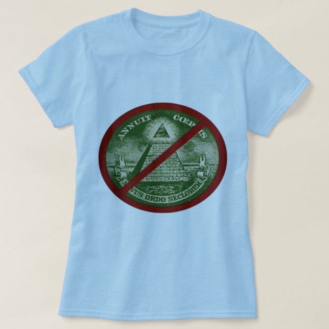 ANTI--ILLUMINATIT-tröja för kvinnor Tee (Design framsida)