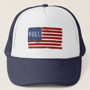 Anti-Invandring slogan - amerikanska flagganlock Keps
