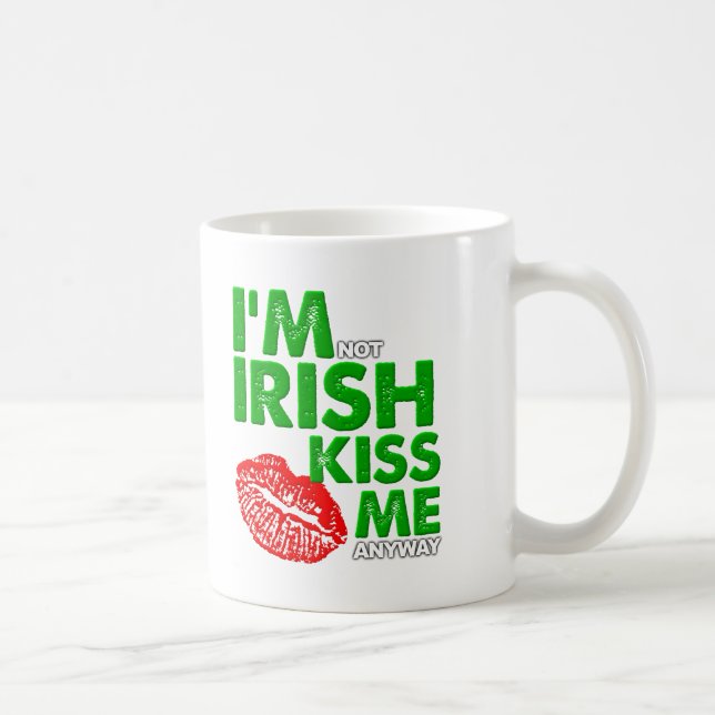 Anti-Irish Kiss Funny Mug Kaffemugg (Höger)