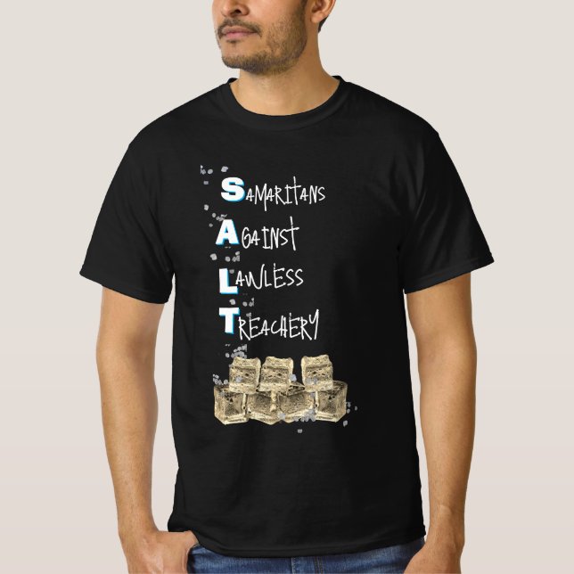 Anti-is-politik värd T-shirt (SALT) (Framsida)