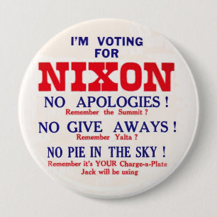 Anti-JFK Retro Nixon knäppas Knapp