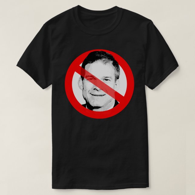 Anti Jim Jordan korsade ut Ansikte T Shirt (Design framsida)