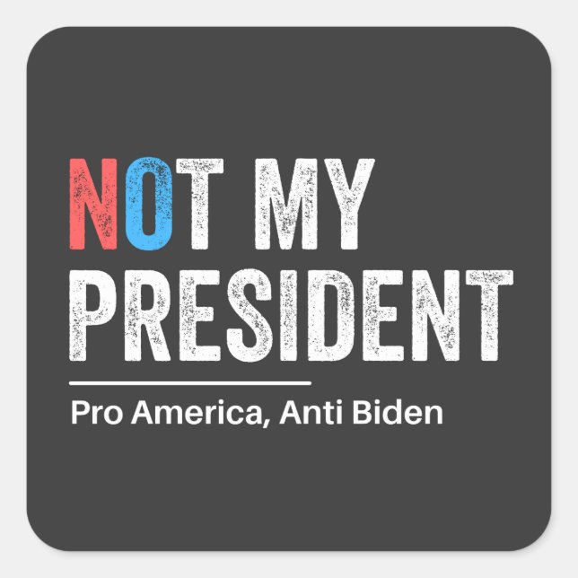 Anti Joe Biden Fyrkantigt Klistermärke (Framsida)