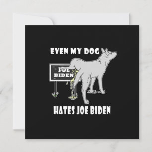 Anti Joe Biden My Hund Hates Biden Politiskt humor Kort