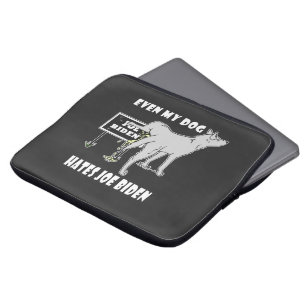 Anti Joe Biden My Hund Hates Biden Politiskt humor Laptop Fodral