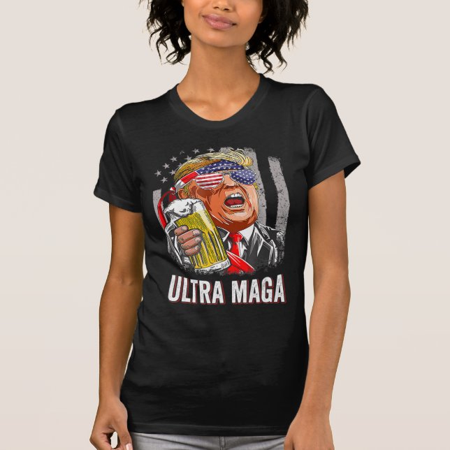 Anti Joe Biden Ultra Maga 4 T Shirt (Framsida)