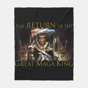 Anti Joe Biden Ultra Maga när Underbaren återvände Fleecefilt