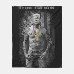 Anti Joe Biden Ultra Maga när Underbaren återvände Fleecefilt