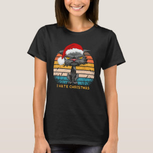 Anti-jul Hate jul Bored Cat Retro SA T Shirt