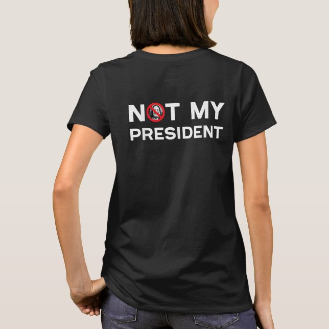 Anti Kamala Harris 2024 Inte min president T Shirt (Baksida)
