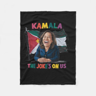 Anti Kamala Harris Palestine Flagga Fleecefilt