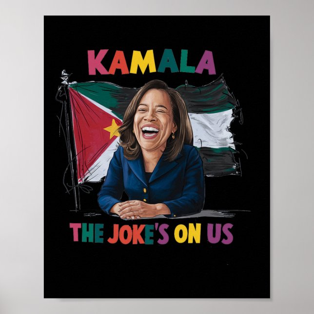 Anti Kamala Harris Palestine Flagga Poster (Framsidan)