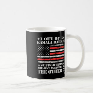 Anti Kamala Harris Stupid Joke American Flagga Usa Kaffemugg