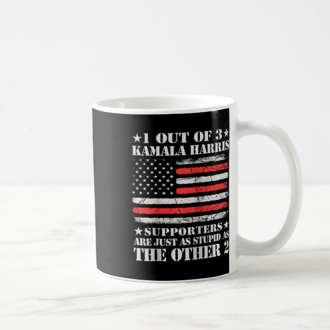 Anti Kamala Harris Stupid Joke American Flagga Usa Kaffemugg (Höger)