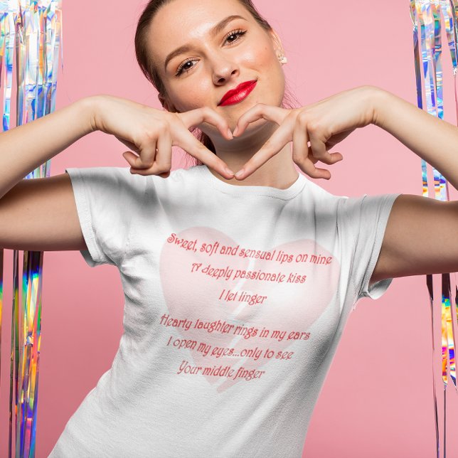 Anti-Kärlek Anti-Valentine Day dikt Tee (Anti-Love Anti-Valentine's Day poem Womens Light T-Shirt)