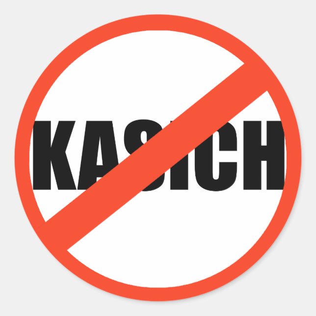 ANTI-KASICH RUNT KLISTERMÄRKE (Framsida)