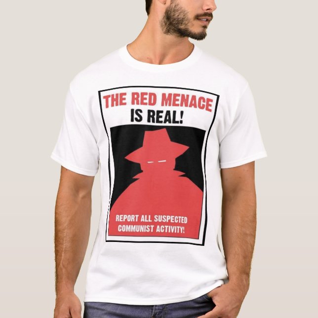 Anti-kommunismens röda menace Poster T Shirt (Framsida)