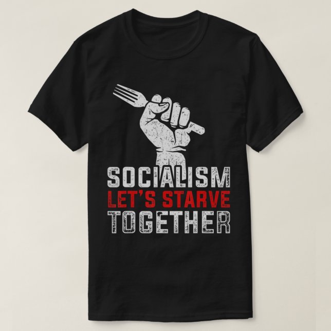 Anti-kommunistisk antisocialistisk liberal anti-so t shirt (Design framsida)