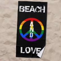 Anti Krig Gay Rainbow Fredstecken Beach och Kärlek