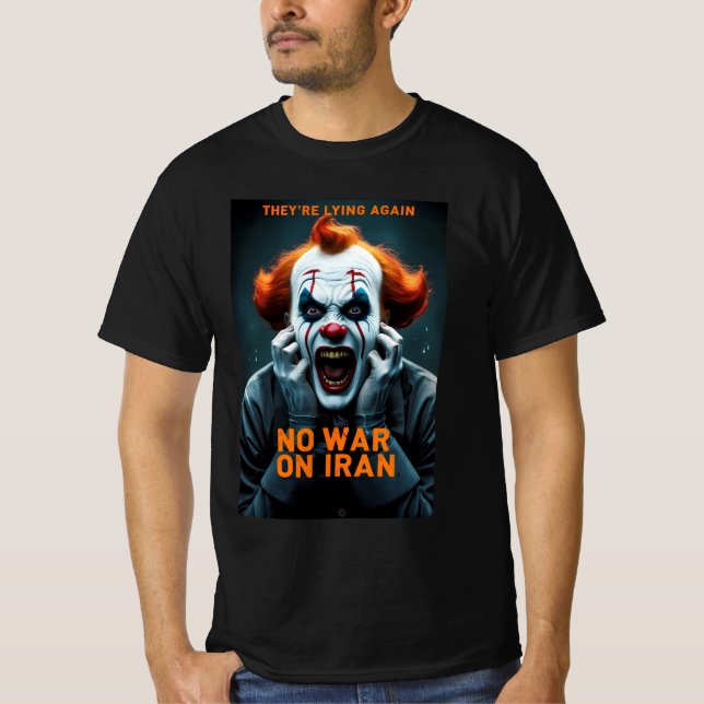 Anti Krig Inget Krig Mot Iran T-shirt (Framsida)