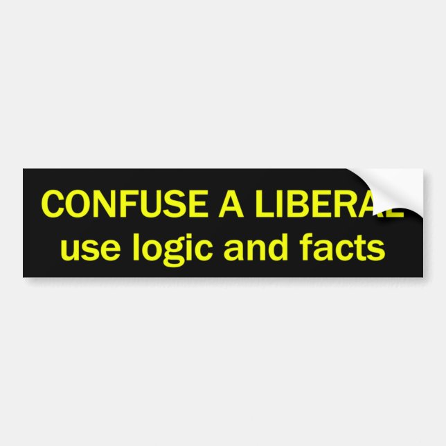 Anti Liberal Bumper Sticker Bildekal (Framsidan)