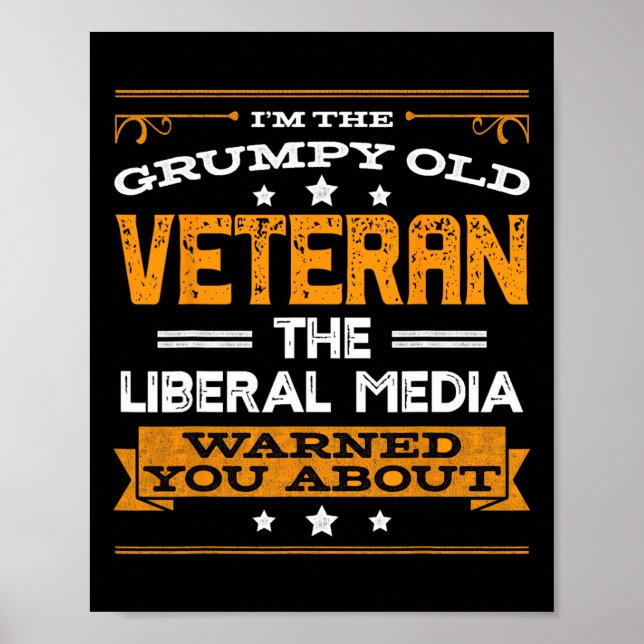 Anti Liberal Republican Conservative Grumpy Old Ma Poster (Framsidan)