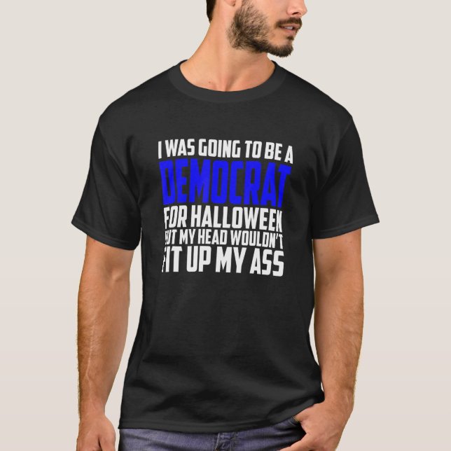 Anti Liberal Vuxen Halloween Costume 1 T Shirt (Framsida)