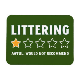 Anti-Littering Earth Day Magnet