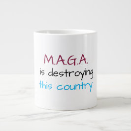 Anti-MAGA-meddelande Jumbo Mugg